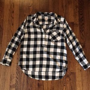 black & white checkered flannel